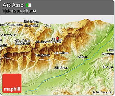 Physical 3D Map of Aït Aziz