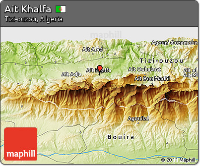 Physical 3D Map of Aït Khalfa
