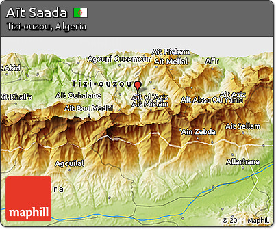 Physical 3D Map of Aït Saada