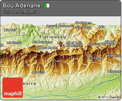 Physical 3D Map of Bou Adenane