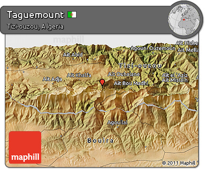 Satellite 3D Map of Taguemount