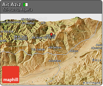 Satellite 3D Map of Aït Aziz