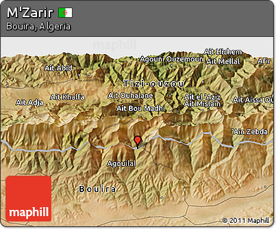 Satellite 3D Map of M'Zarir