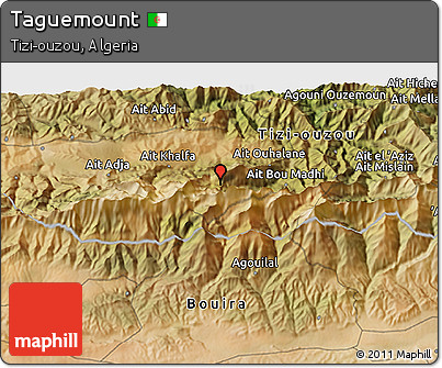 Satellite 3D Map of Taguemount