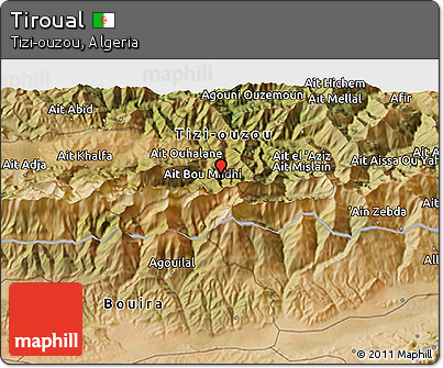 Satellite 3D Map of Tiroual