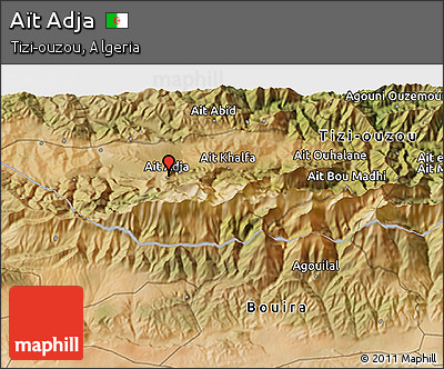 Satellite 3D Map of Aït Adja