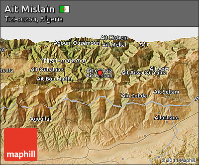 Satellite 3D Map of Aït Mislaïn