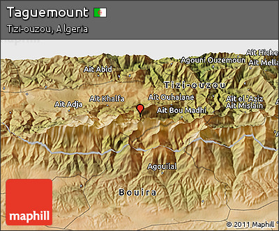 Satellite 3D Map of Taguemount