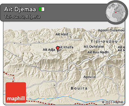 Shaded Relief 3D Map of Aït Djemaa