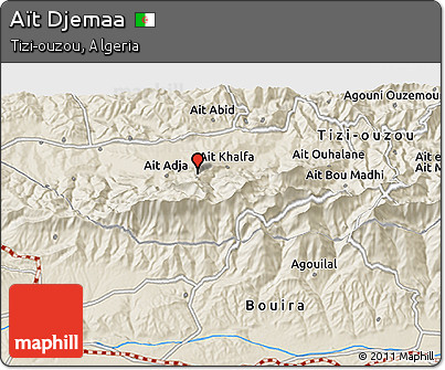 Shaded Relief 3D Map of Aït Djemaa