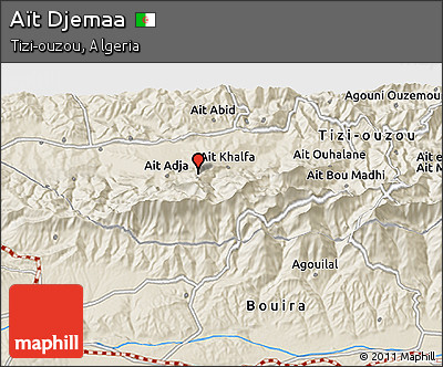 Shaded Relief 3D Map of Aït Djemaa