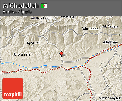 Shaded Relief 3D Map of M'Chedallah
