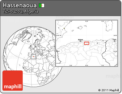 Blank Location Map of Hassenaoua