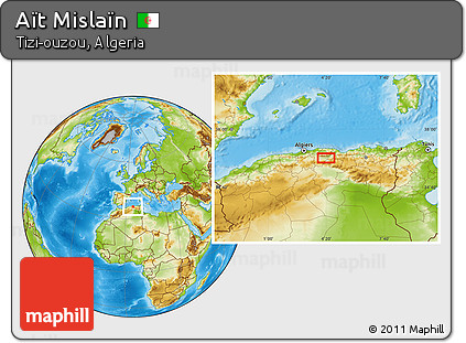 Physical Location Map of Aït Mislaïn