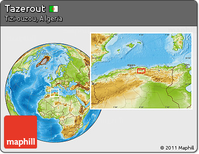 Physical Location Map of Tazerout