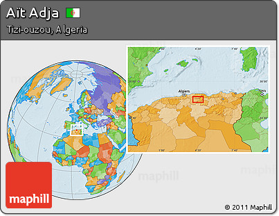 Political Location Map of Aït Adja