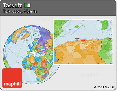 Political Location Map of Tassaft