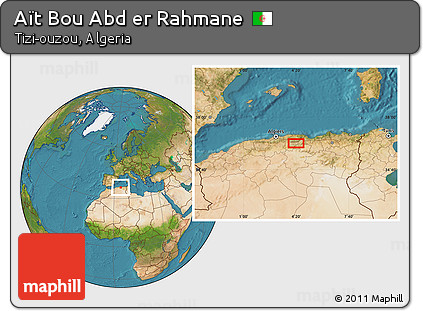 Satellite Location Map of Aït Bou Abd Er Rahmane