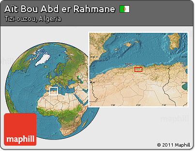 Satellite Location Map of Aït Bou Abd Er Rahmane