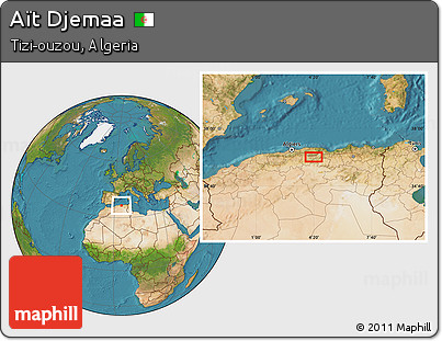 Satellite Location Map of Aït Djemaa