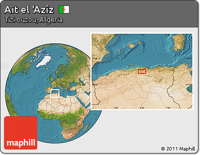 Satellite Location Map of Aït El 'Azîz
