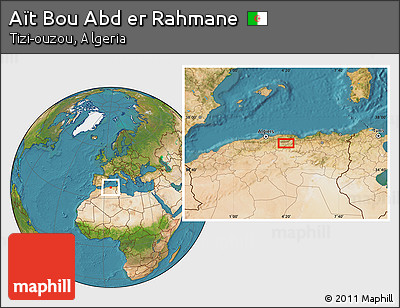 Satellite Location Map of Aït Bou Abd Er Rahmane