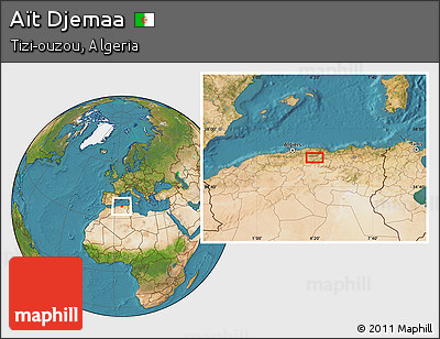 Satellite Location Map of Aït Djemaa
