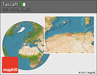 Satellite Location Map of Tassaft