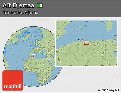 Savanna Style Location Map of Aït Djemaa