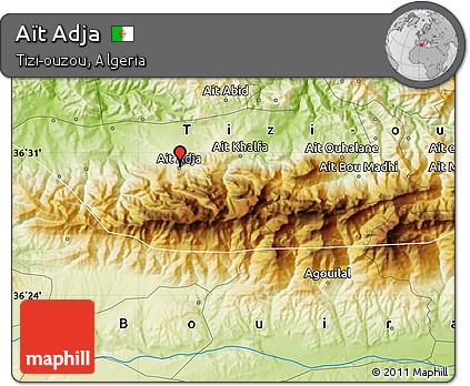 Physical Map of Aït Adja