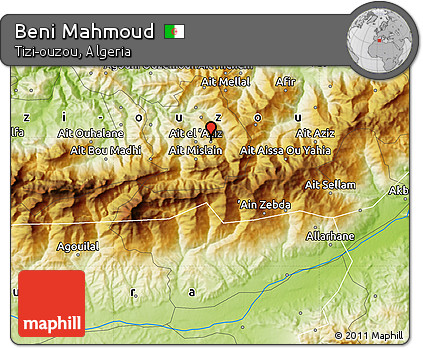 Physical Map of Beni Mahmoud