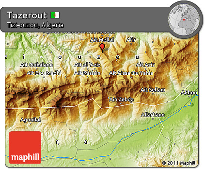 Physical Map of Tazerout