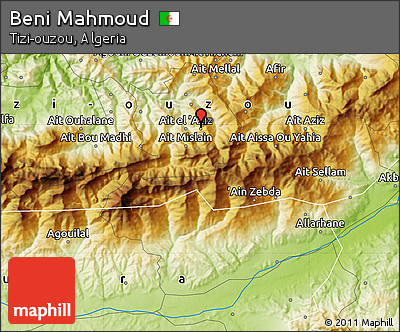 Physical Map of Beni Mahmoud