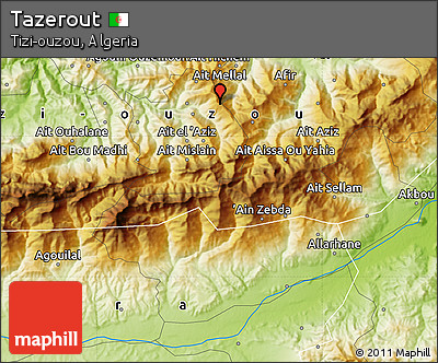 Physical Map of Tazerout