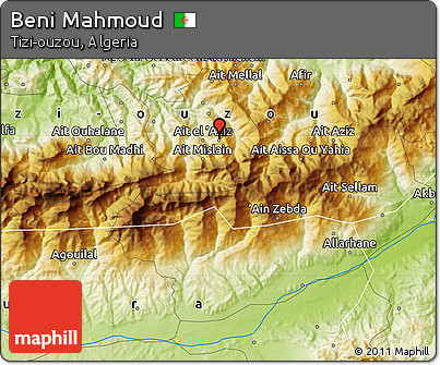 Physical Map of Beni Mahmoud