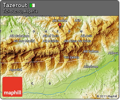 Physical Map of Tazerout