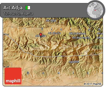 Satellite Map of Aït Adja