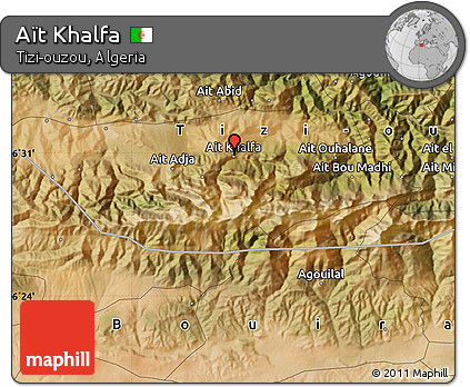 Satellite Map of Aït Khalfa