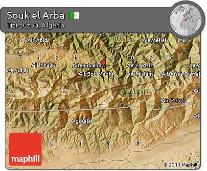 Satellite Map of Souk El Arba