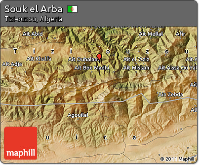 Satellite Map of Souk El Arba
