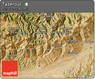Satellite Map of Tazerout