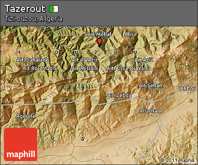 Satellite Map of Tazerout