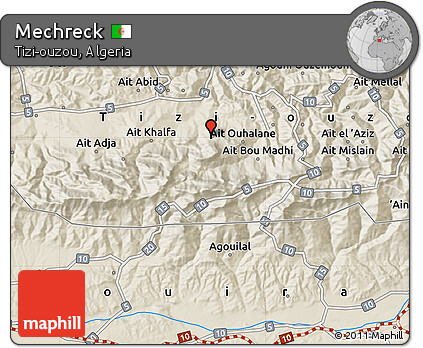 Shaded Relief Map of Mechreck