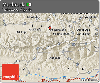 Shaded Relief Map of Mechreck