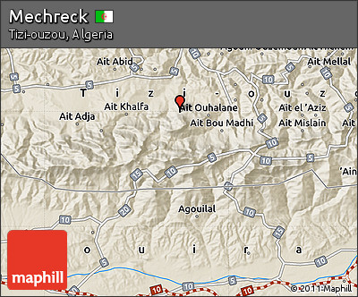 Shaded Relief Map of Mechreck
