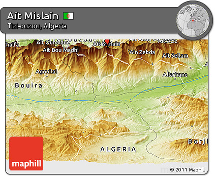 Physical Panoramic Map of Aït Mislaïn