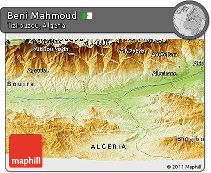 Physical Panoramic Map of Beni Mahmoud