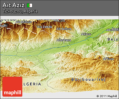 Physical Panoramic Map of Aït Aziz