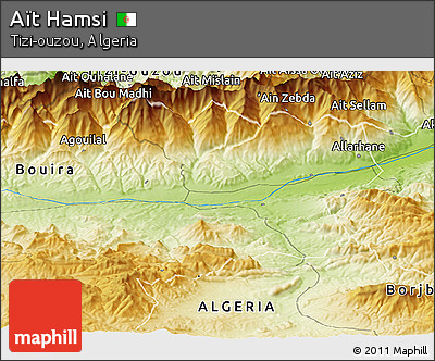 Physical Panoramic Map of Aït Hamsi