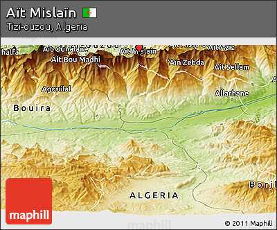 Physical Panoramic Map of Aït Mislaïn